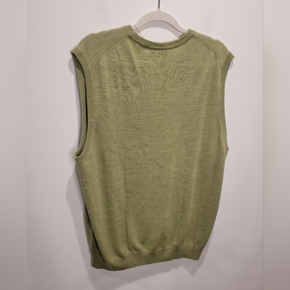 New cutter&buck men's size xl wool blend sweater vest in green - Picture 3 of 6
